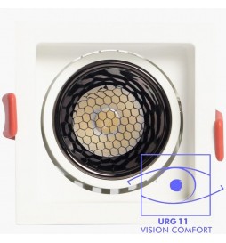 LED Strahler Downlight  LED 12W Quadrat Weiß - Bridgelux Chip - UGR11 - CCT- CRI+92