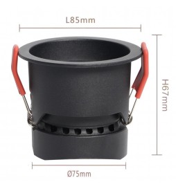 LED Strahler Downlight  LED 12W Schwarz - Bridgelux Chip - UGR11 - CCT- CRI+92
