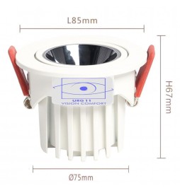 LED Strahler Downlight  LED 12W Weiß - Bridgelux Chip - UGR11 - CCT