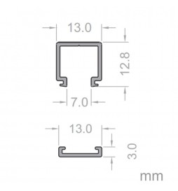 Profil PC - 2m - MINI - für LED-Streifen
