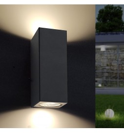 LED Wandleuchte Außen - IP54 - GU10 x2