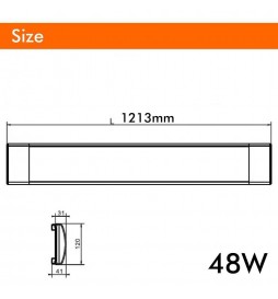 LED-Deckenbeleuchtung  48W OSRAM CHIP - 60cm - CCT