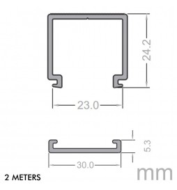 Profil PC - 2m - MAX - für LED-Streifen
