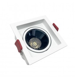 LED Strahler Downlight  LED 12W Quadrat Weiß - Bridgelux Chip - UGR11 - CCT- CRI+92