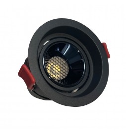 LED Strahler Downlight  LED 12W Schwarz - Bridgelux Chip - UGR11 - CCT- CRI+92