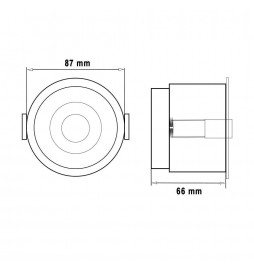 LED Strahler Downlight  LED 12W Weiß - Bridgelux Chip - UGR11 - CCT