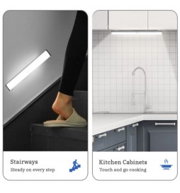 Pack 2 – Magnetische LED-Schrankbeleuchtung – Bewegungssensor – Lithiumbatterie – wiederaufladbar über USB