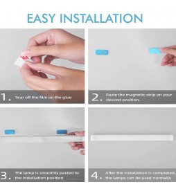 Pack 2 – Magnetische LED-Schrankbeleuchtung – Bewegungssensor – Lithiumbatterie – wiederaufladbar über USB