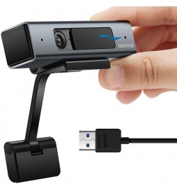 MAXHUB Webcam 1080P Full HD mit Mikrofon - Kompatibel mit PC Mac Laptop Desktop