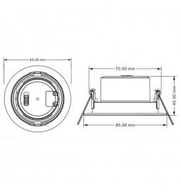 LED Strahler Downlight Schwenkbar - IP54 - Rund - Weiß 7W - OSRAM CHIP - CCT