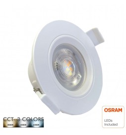 LED Strahler Downlight Schwenkbar - IP54 - Rund - Weiß 7W - OSRAM CHIP - CCT