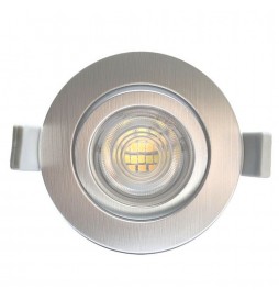 LED Strahler Downlight Schwenkbar Rund Grau gebürstet 7W - CCT