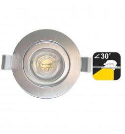 LED Strahler Downlight Schwenkbar Rund Grau gebürstet 7W - CCT