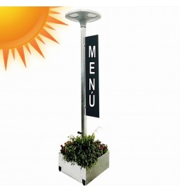 LED Straßenleuchte SOLAR 100W SUNWAY + Höhenverstellbarer tragbarer Ständer mit Rädern