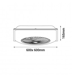 Ventilador LED para techo Armstrong - 44W - CCT - IP20
