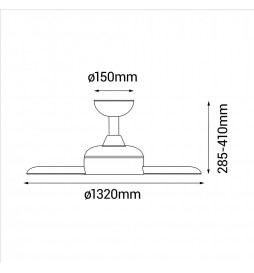 Deckenventilator - NATI - 30W - IP44