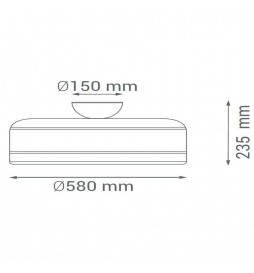 Ventilador LED Superficie UFO - Blanco - 44W CCT - IP20