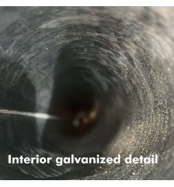 Stütze für Straßenlampenmodell Gebogenes Rohr - verzinkter Stahl - 1m.