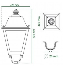 LED Straßenleuchte Aluminium - TUROL - Bridgelux