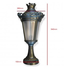 QUEEN auf Wand Straßenlaterne für E27 LED Lampe - Aluminium