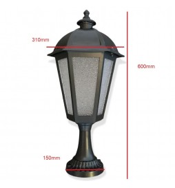 QUEEN auf Wand Straßenlaterne für E27 LED Lampe - Aluminium