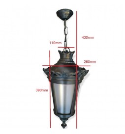 QUEEN Straßenlaterne für E27 LED-Lampe mit Arm - Aluminium
