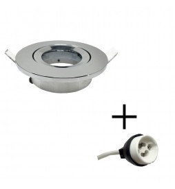 PACK 2 - Fester Ring für kreisförmigdichroitischen GU10-MR16 - CHROME