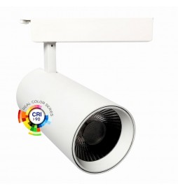 LED Strahler 30W VAASA Weiß 1-Phasen Schienensystem CRI +85 CCT