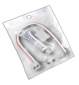 KIT Silikonkleber für 220-V-LED-Streifen + Stecker + Abdeckung + Endkappe - IP65