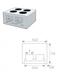 Schraubverbinder für LED-Streifen SMD   10 mm - IP20