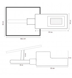 ECO SOLAR 100W LED Straßenleuchte SANAN Programmierbar