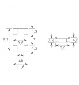 Transparenter Verbindungsstecker für LED-Streifen - COB + SMD - 10 mm - IP20