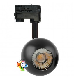 LED Strahler 10W FENIX -  Schwarzes Chrom - 3-Phasen Schienensystem - CRI+93
