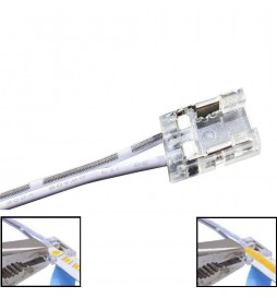 Transparenter Stecker für LED-Streifen - COB + SMD  - 10 mm - IP20