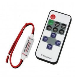 Mini-Dimmer-Controller - einfarbiger LED-Streifen 12V/24V DC + Fernbedienung