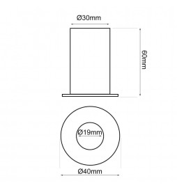 LED Strahler Downlight  LED 6W Bridgelux Chip  -  40° - UGR11