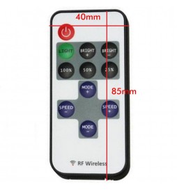 Mini-Dimmer-Controller - einfarbiger LED-Streifen 12V/24V DC + Fernbedienung