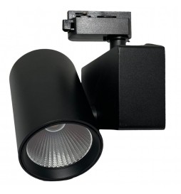 LED Strahler 40W MADRID  Schwarz BRIDGELUX Chip 1-Phasen Schienensystem CRI+98