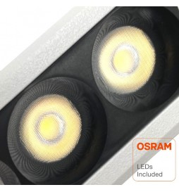 LED Einbaustrahler 8W mit OSRAM Chip 3030 24º UGR17 150lm/W