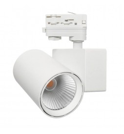LED Strahler 40W MADRID  Weiß BRIDGELUX Chip 3-Phasen Schienensystem CRI+98