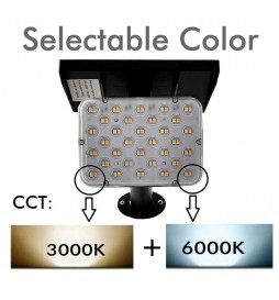 Grüne Solar-Gartenleuchte CCT 2800K + 6000K