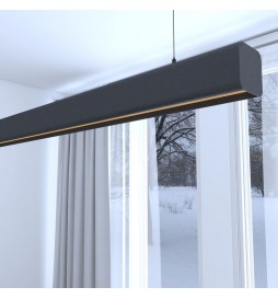 Linearlampe Pendelleuchte LED - ANTONIUS SCHWARZ - 0,5 m - 1m - 1,5m - 2m