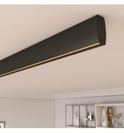 Lineare LED - Deckenaufbauleuchte - RICHARD schwarz- 0,5 m - 1m - 1,5m - 2m