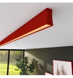 Lineare LED - Deckenaufbauleuchte - LOLA Tomatenrot- 0,5 m - 1m - 1,5m - 2m