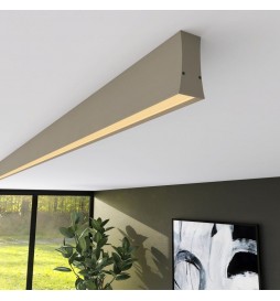Lineare LED - Deckenaufbauleuchte - LOLA steingrau- 0,5 m - 1m - 1,5m - 2m