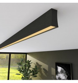 Lineare LED - Deckenaufbauleuchte - LOLA schwarz- 0,5 m - 1m - 1,5m - 2m