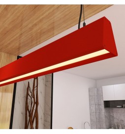 Linearlampe Pendelleuchte LED - CARMEN pastellgelb- 0,5 m - 1m - 1,5m - 2m