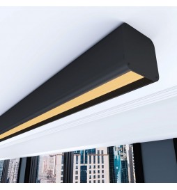 Lineare LED - Deckenaufbauleuchte - ANTONIUS Schwarz - 0,5 m - 1m - 1,5m - 2m