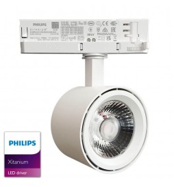 LED Strahler 36W - 42W ODENSE  Weiß PHILIPS Driver  3-Phasen Schienensystem - CRI+97