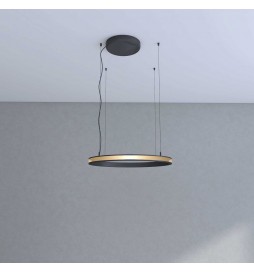 LED-Pendelleuchte - Rund Schwarz - 37W - SPACE VENUS - 60cm